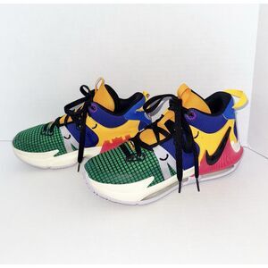 Nike Kids Sneakers in Green, Blue, and Yellow